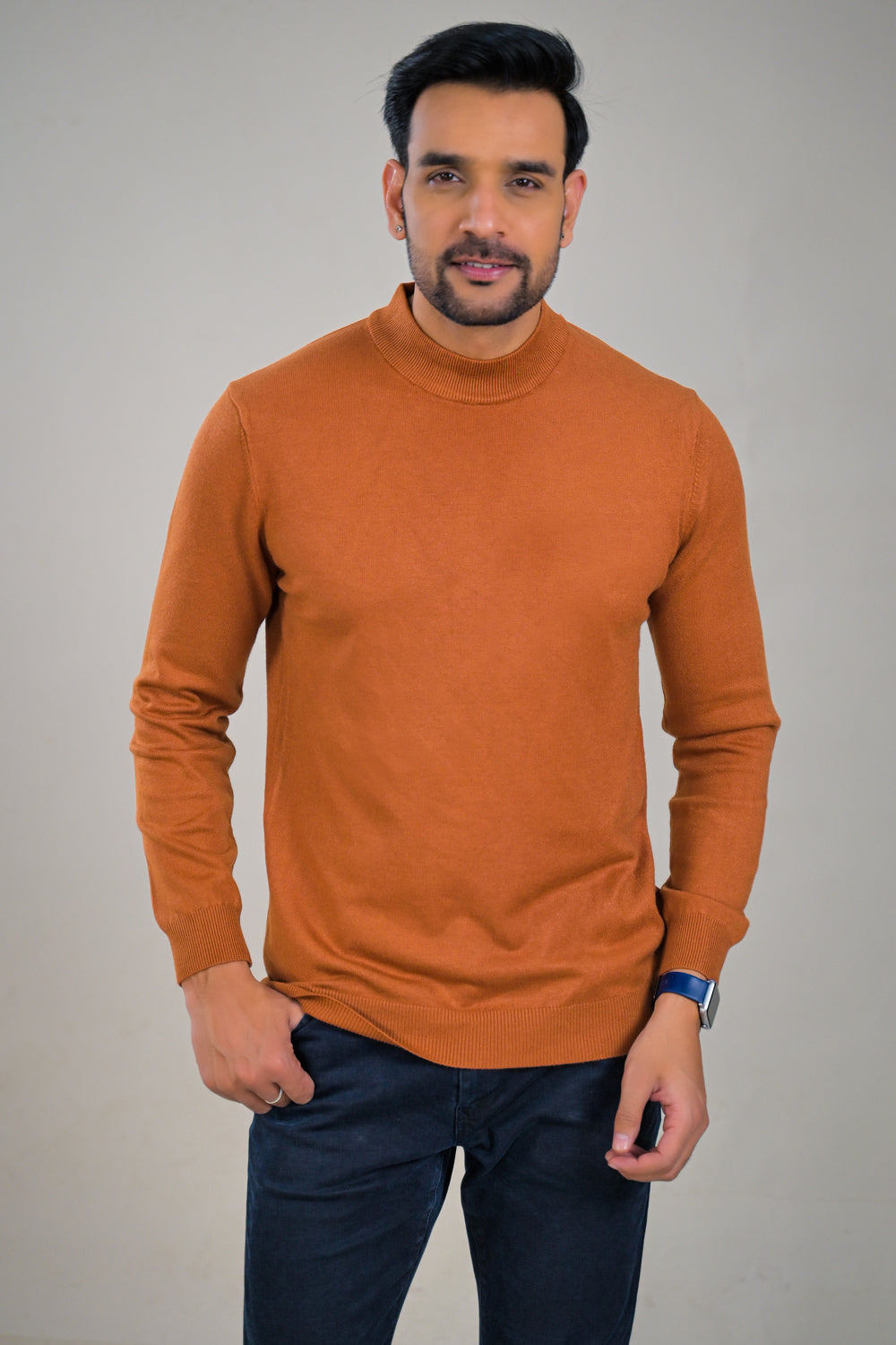 Soul Armor Classic Solid  Wool Blend Turtleneck Sweater