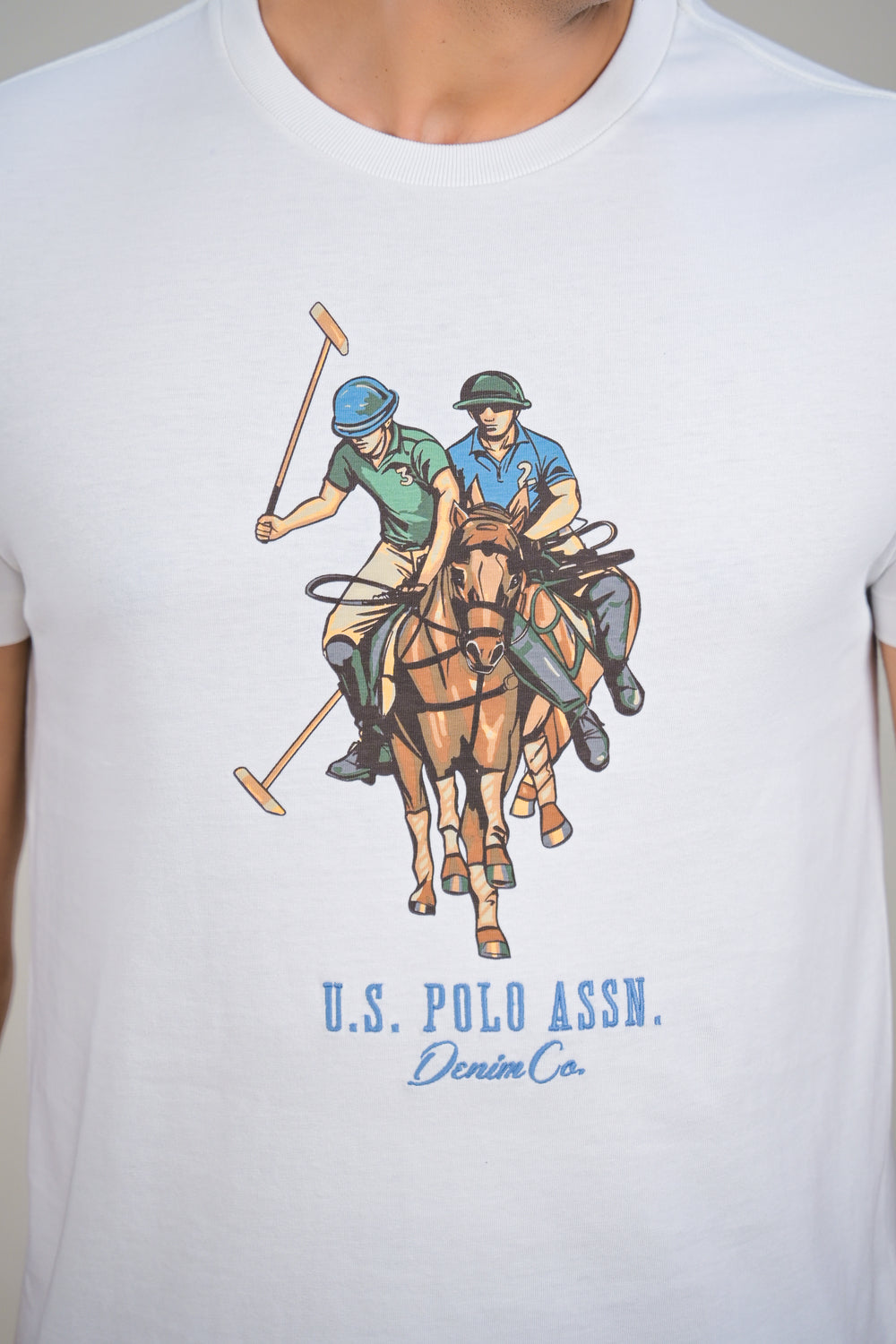 US Polo mens Graphic Print Round Neck T-Shirt