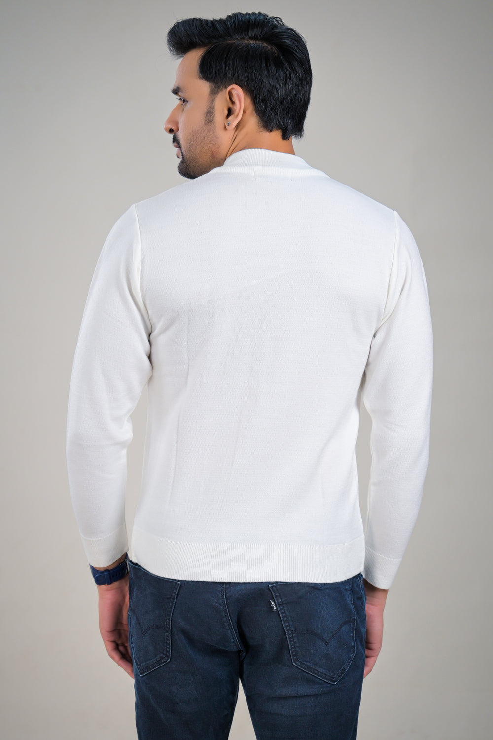 Elevate Classic Solid Turtle Neck Knit Mens Sweater