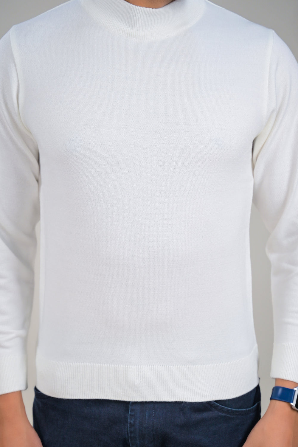 Elevate Classic Solid Turtle Neck Knit Mens Sweater