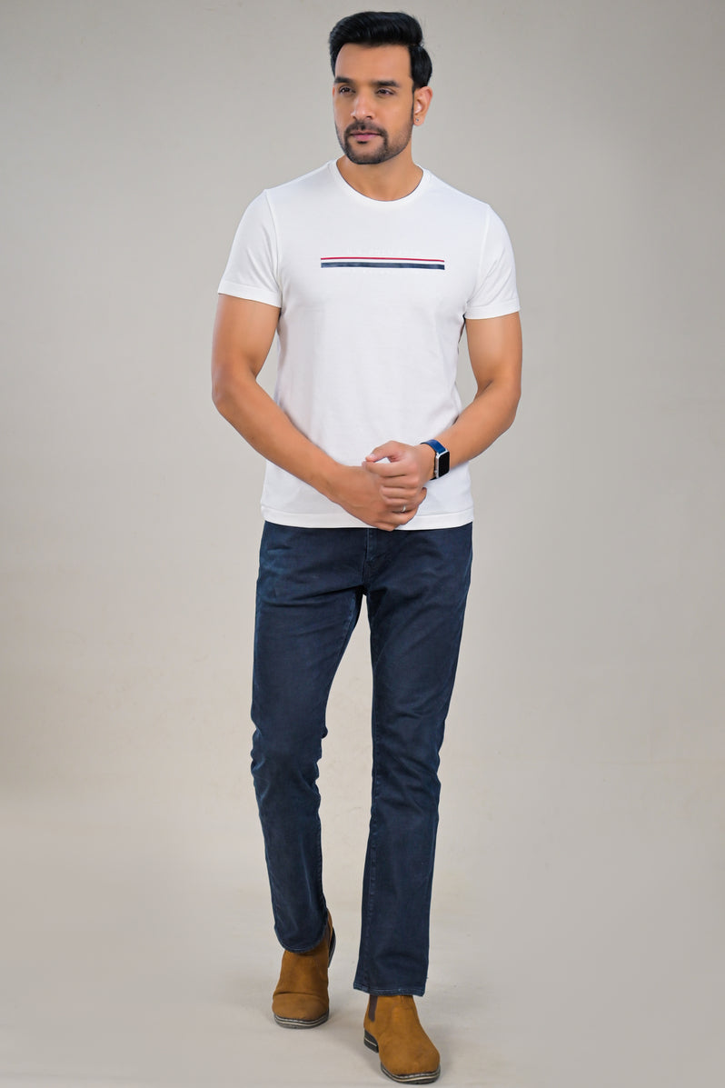 US Polo Mens crew Neck with Chest Stripe t-shirt