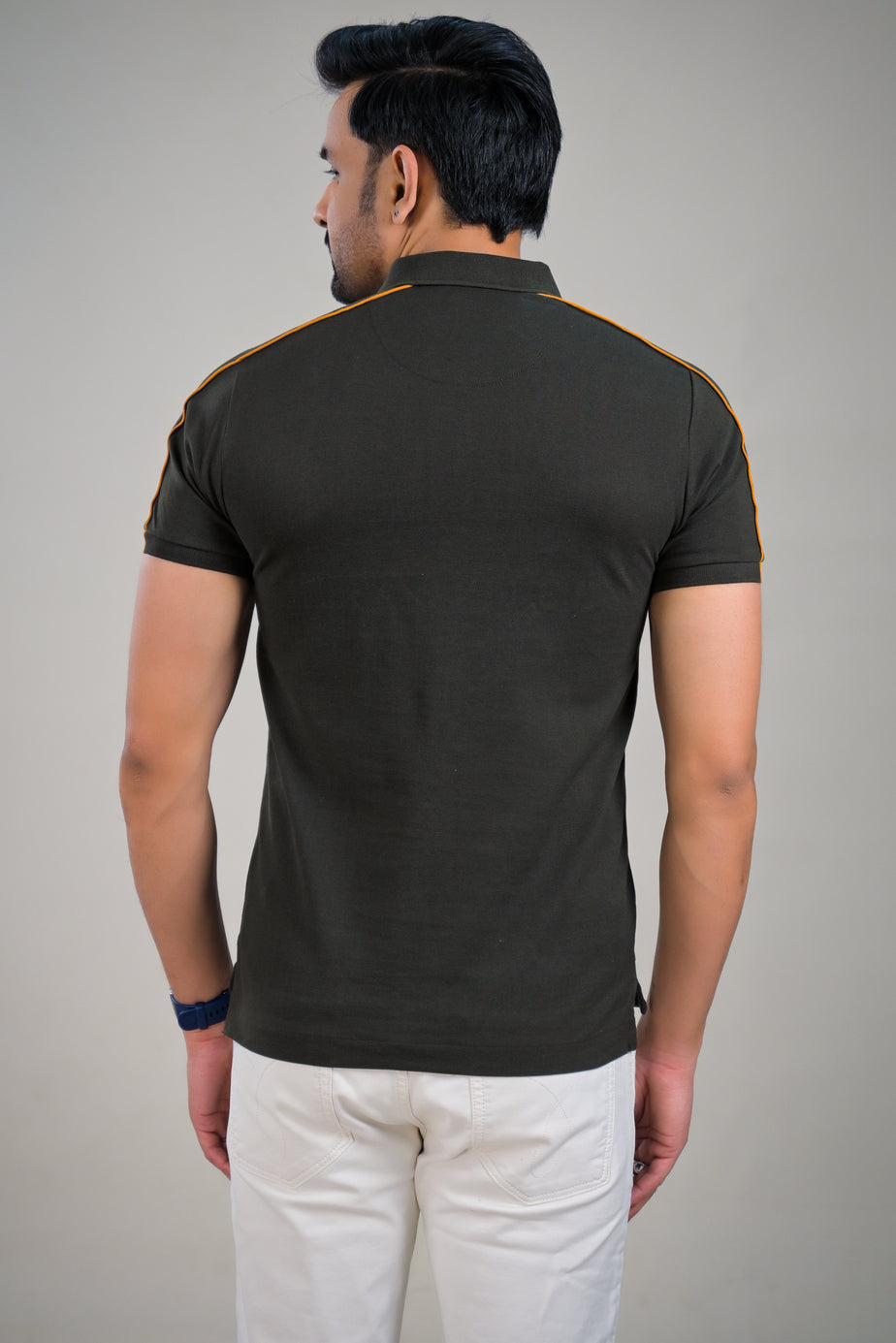 US Polo Mens Textured Logo Print Polo t-shirt