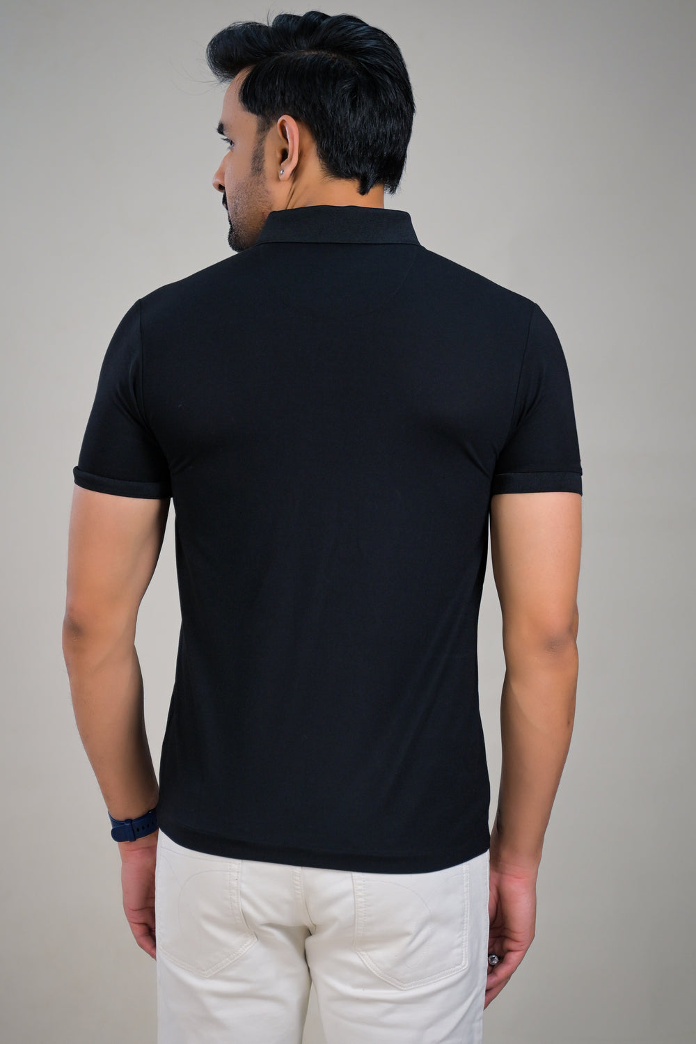 US Polo Mens Solid Textured Polo with Embroidered Chest Logo t-shirt