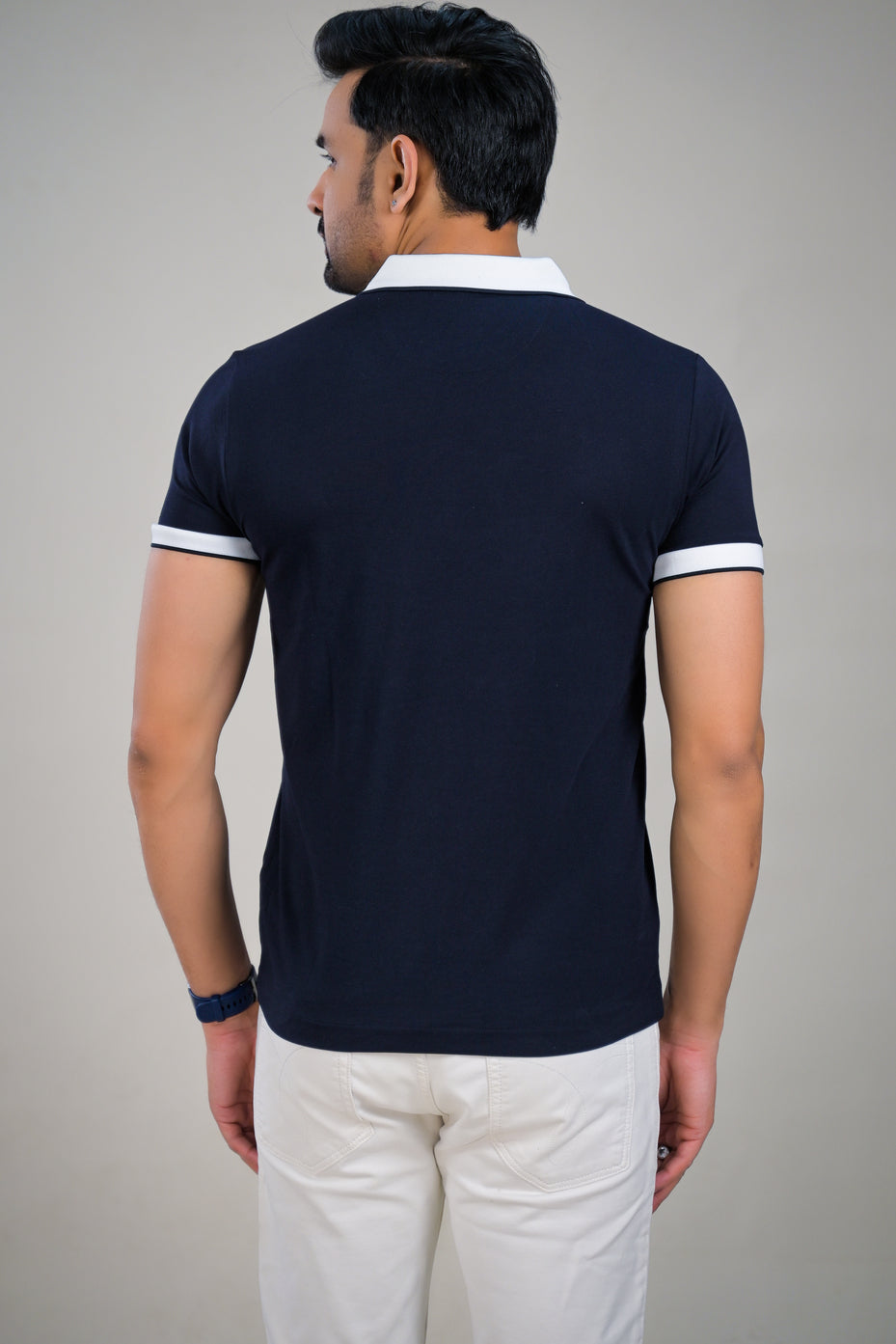 US Polo Mens Contrast Collar Polo T-Shirt