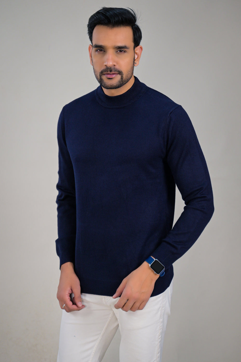 Soul Armor Classic Solid  Wool Blend Turtleneck Sweater