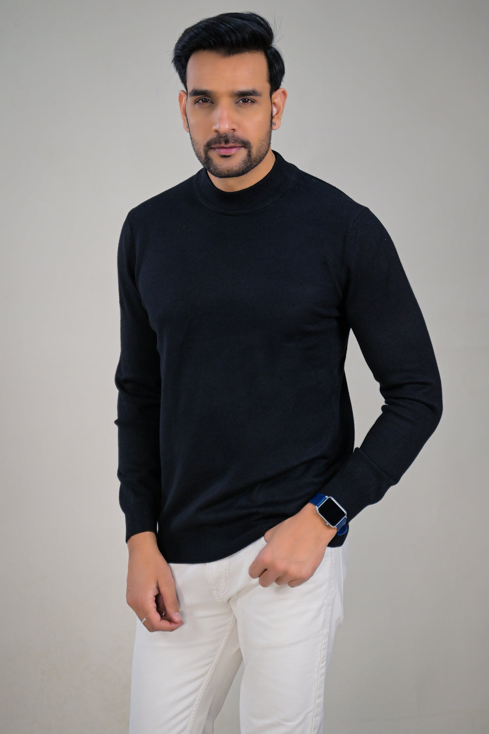 Soul Armor Classic Solid  Wool Blend Turtleneck Sweater