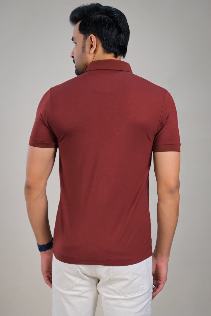 US Polo Mens Solid Textured Polo with Embroidered Chest Logo t-shirt