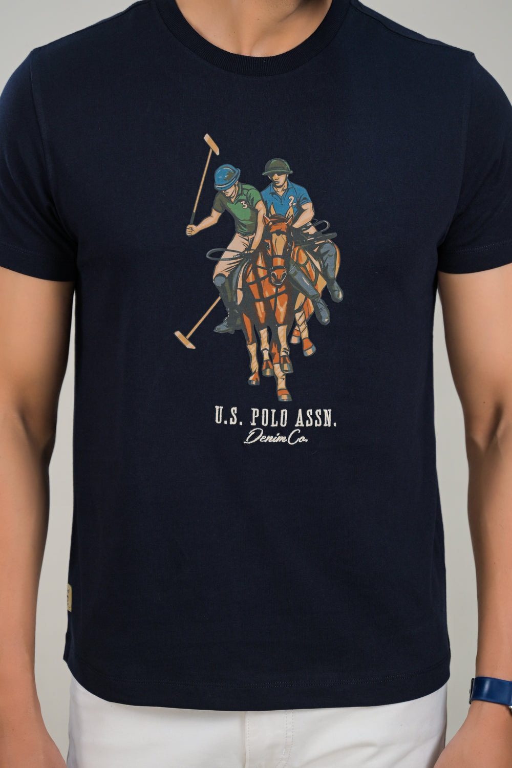 US Polo mens Graphic Print Round Neck T-Shirt