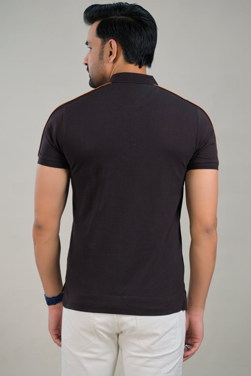 US Polo Mens Textured Logo Print Polo t-shirt