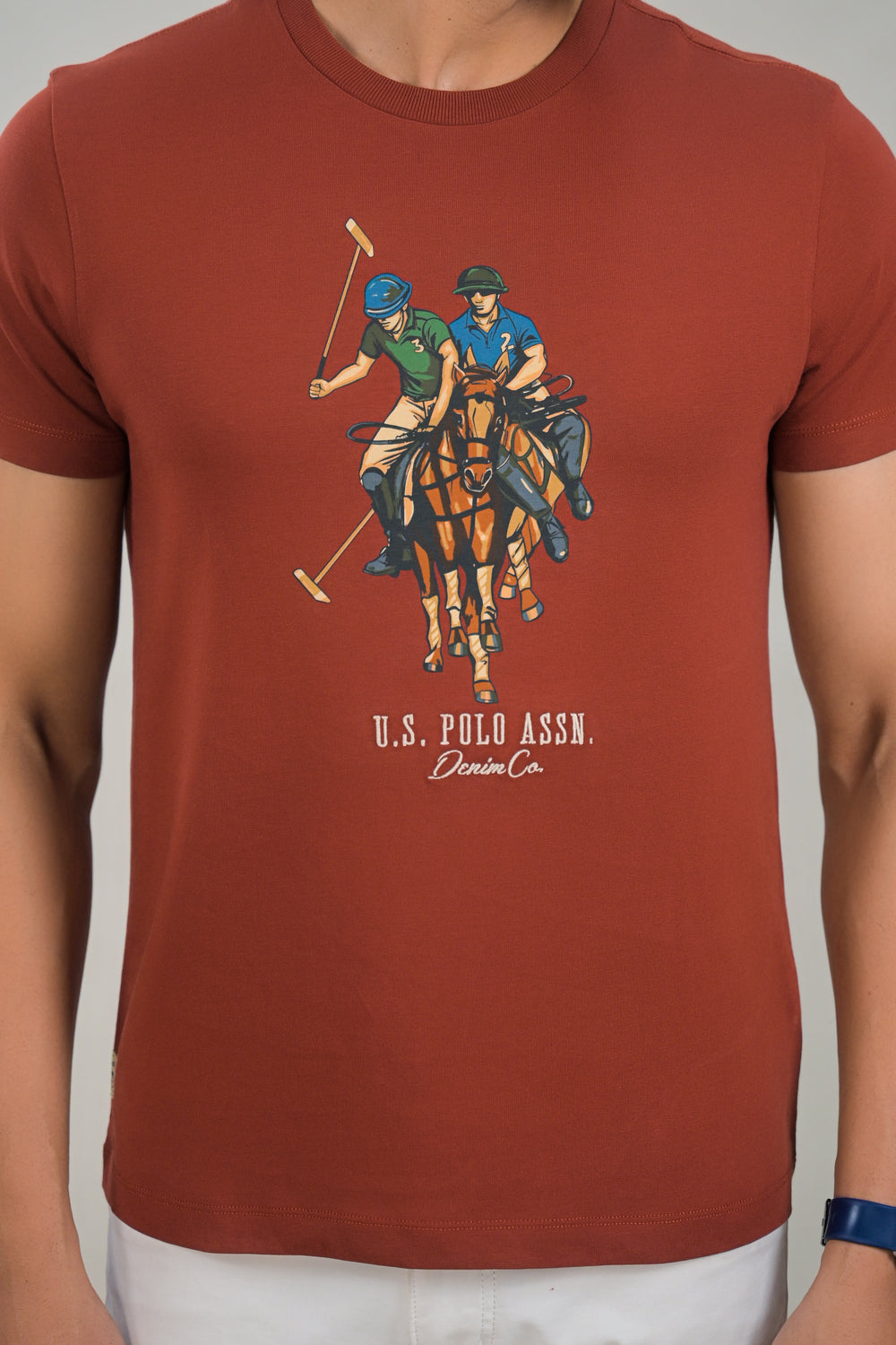 US Polo mens Graphic Print Round Neck T-Shirt