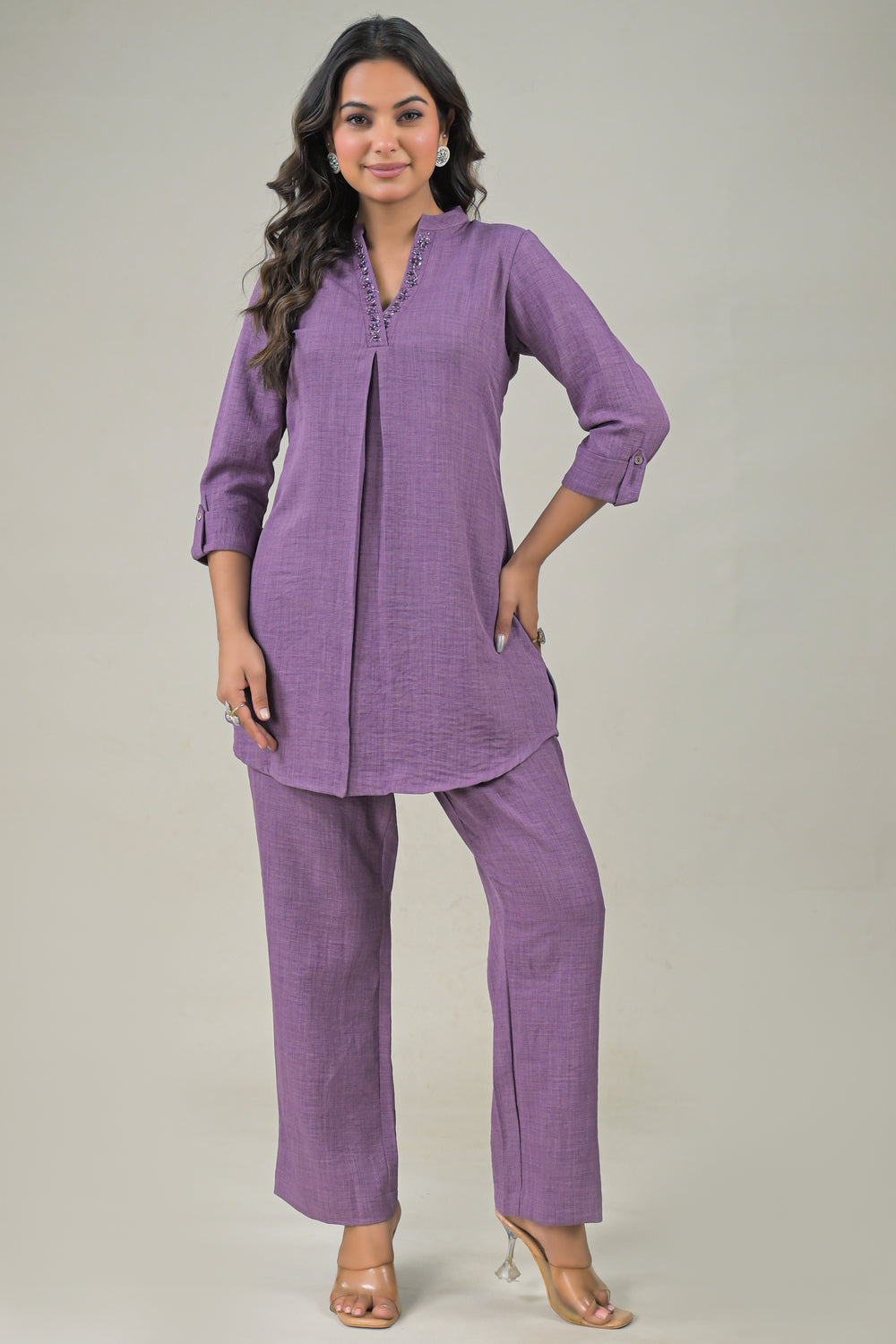 Soul Armor Minimal Solid Kurta Co-Ord Set