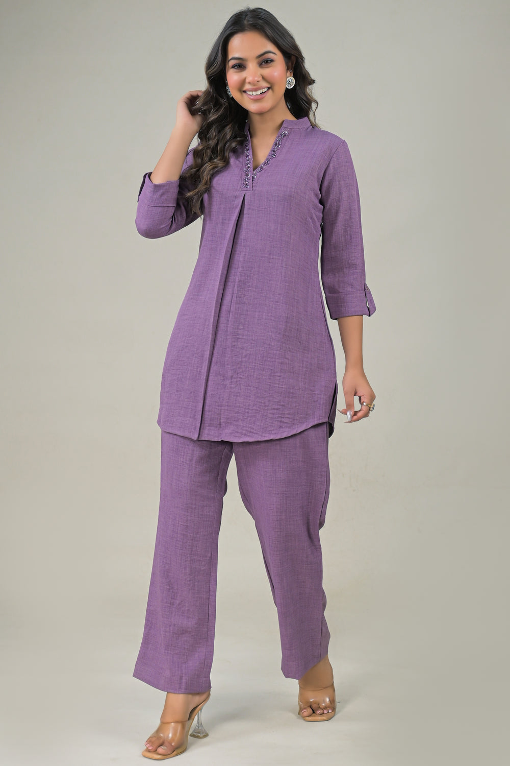 Soul Armor Minimal Solid Kurta Co-Ord Set