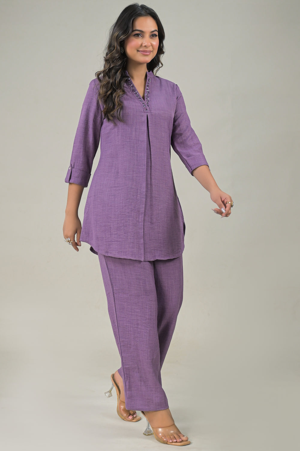 Soul Armor Minimal Solid Kurta Co-Ord Set