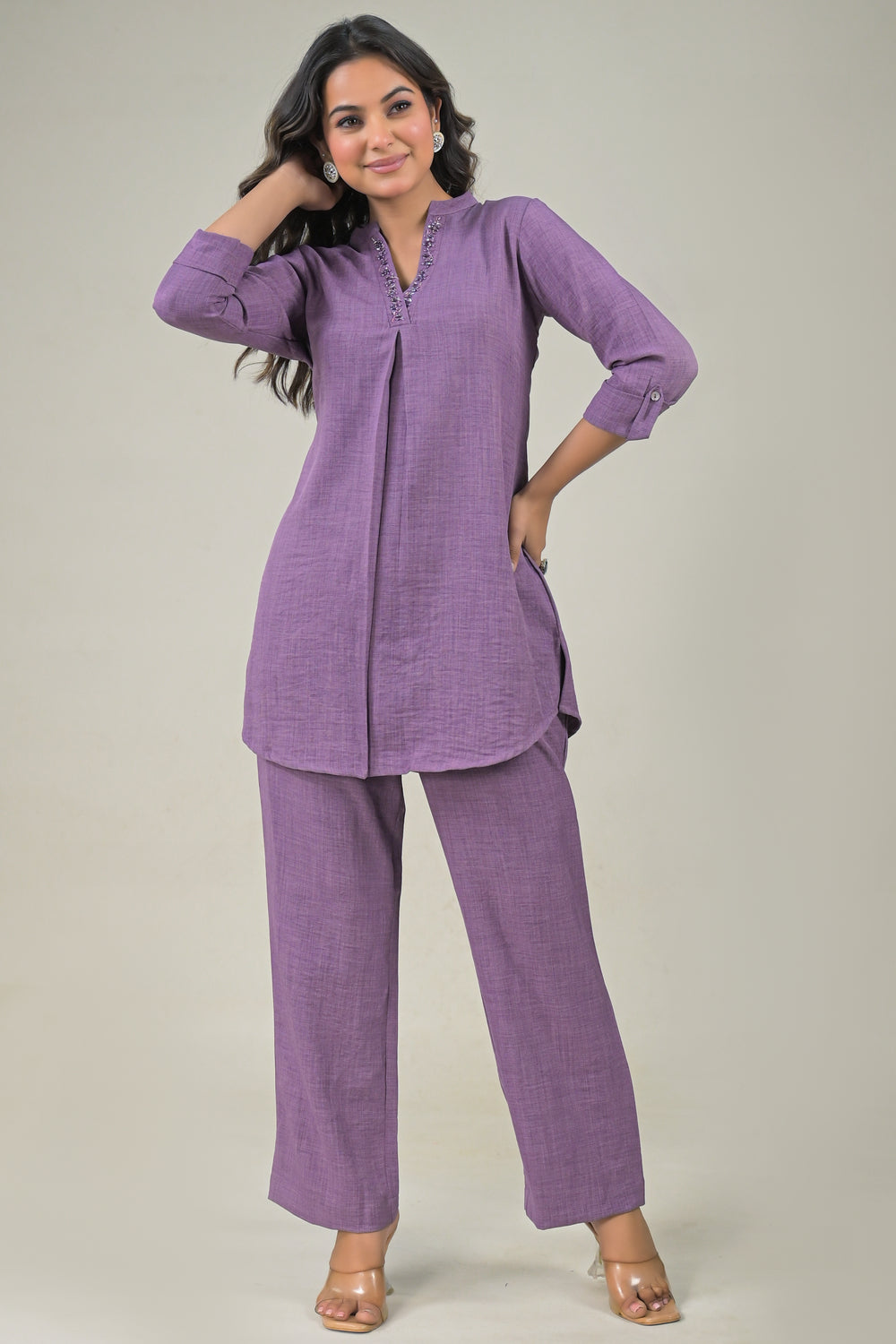 Soul Armor Minimal Solid Kurta Co-Ord Set