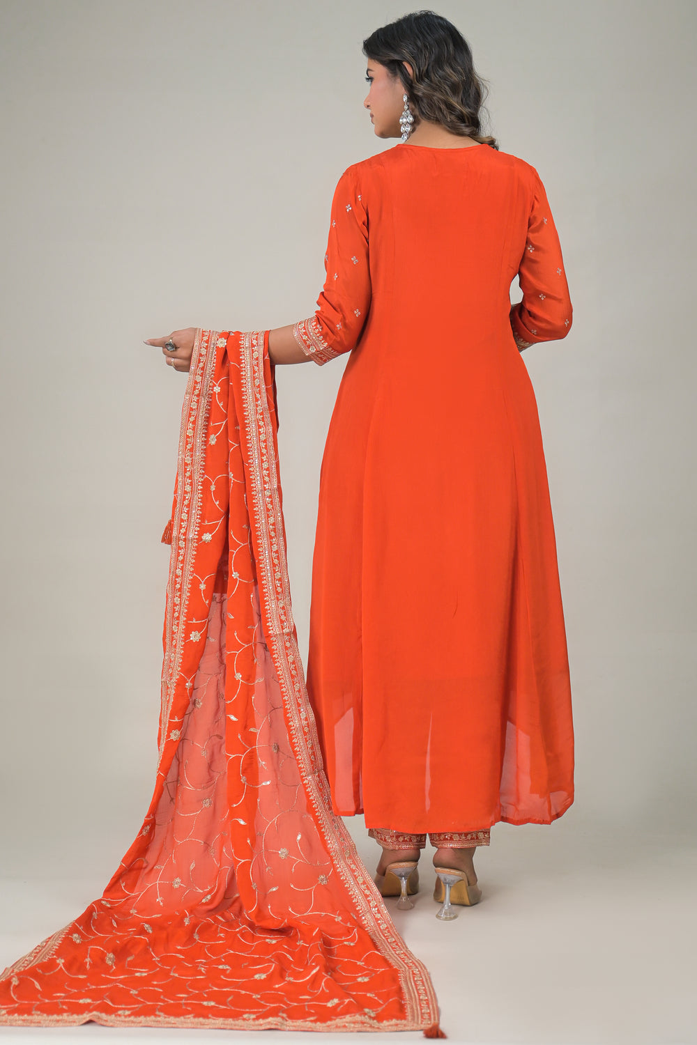 Soul Armor Embroidered Kurta Palazzo Set with Dupatta