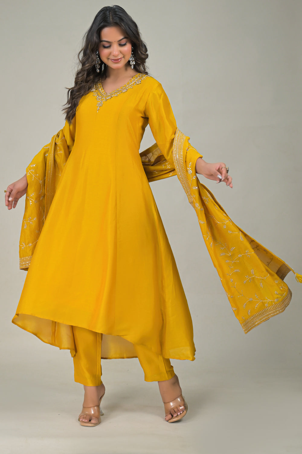 Soul Armor Embroidered Straight Kurta Set with Designer Dupatta