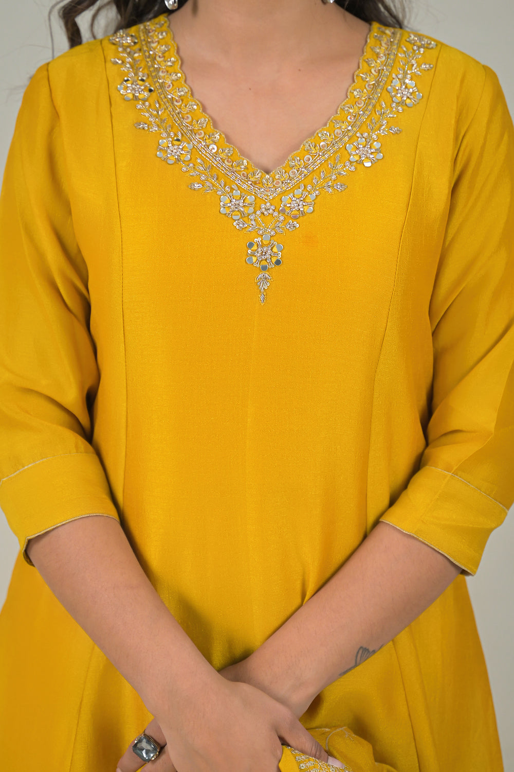 Soul Armor Embroidered Straight Kurta Set with Designer Dupatta