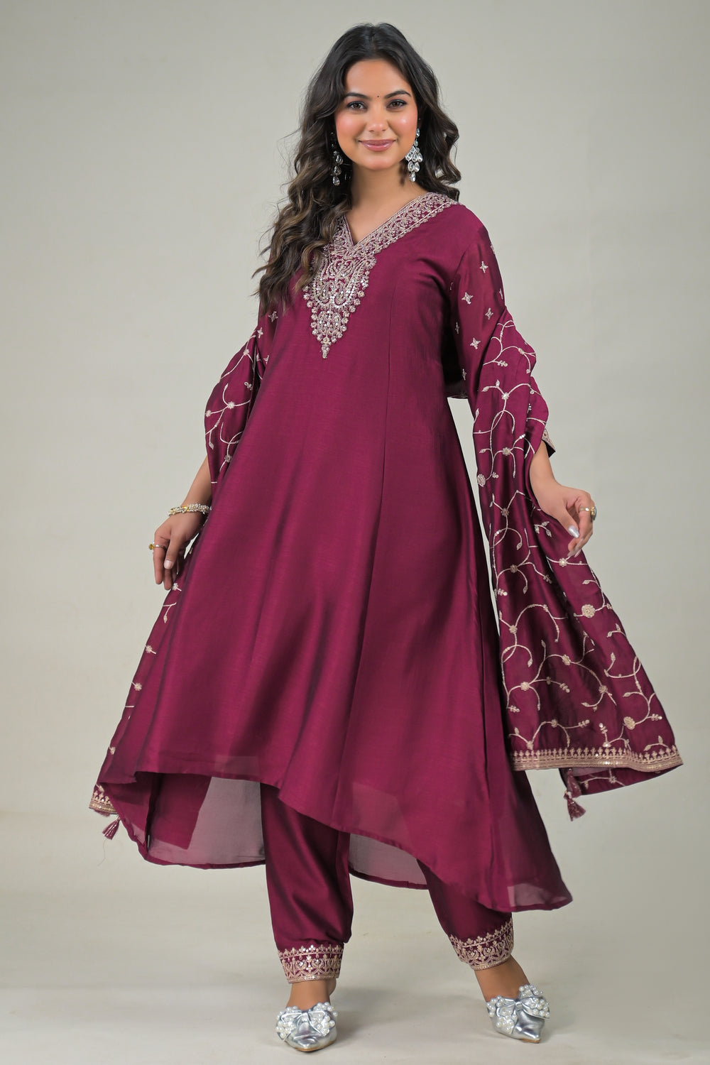 Soul Armor Designer Kurta Set with Heavy Embroidered Dupatta