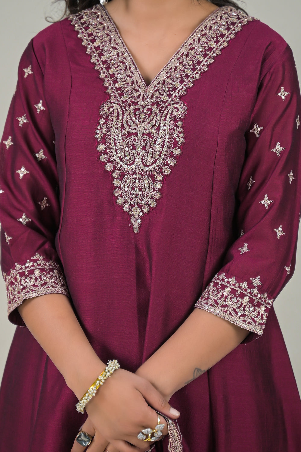Soul Armor Designer Kurta Set with Heavy Embroidered Dupatta