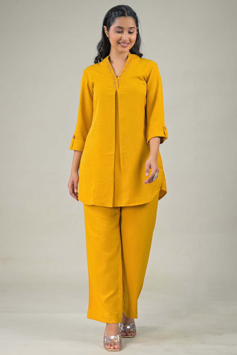 Soul Armor Minimal Solid Kurta Co-Ord Set