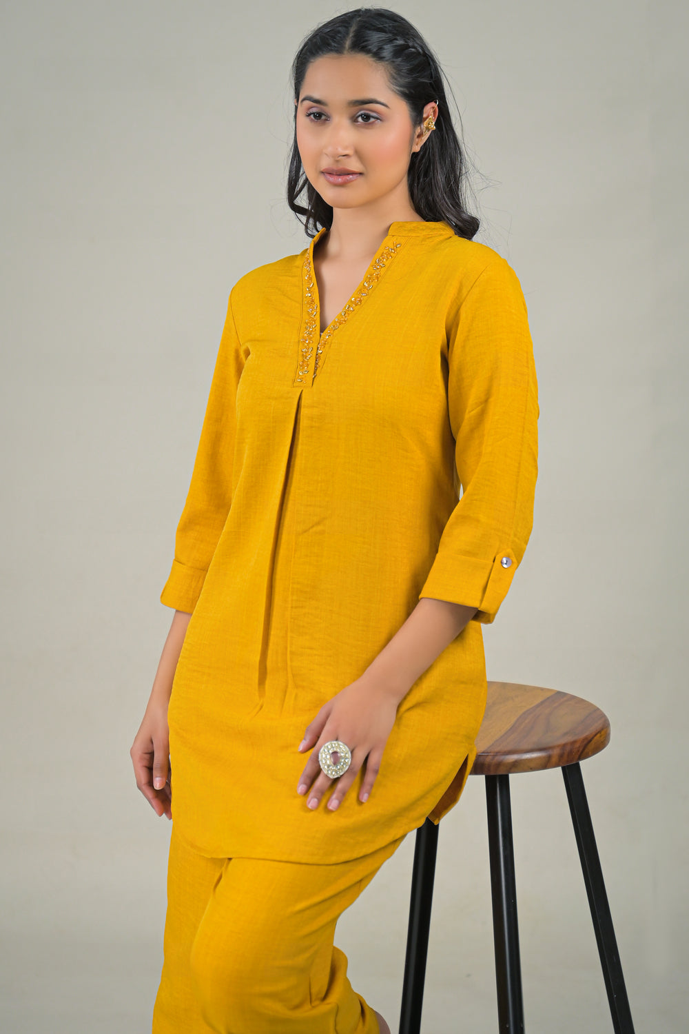 Soul Armor Minimal Solid Kurta Co-Ord Set