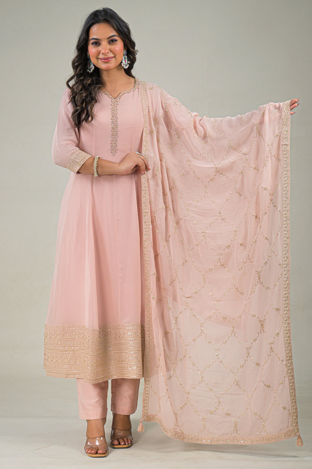 Soul Armor Embroidered Straight Kurta Set with Matching Dupatta