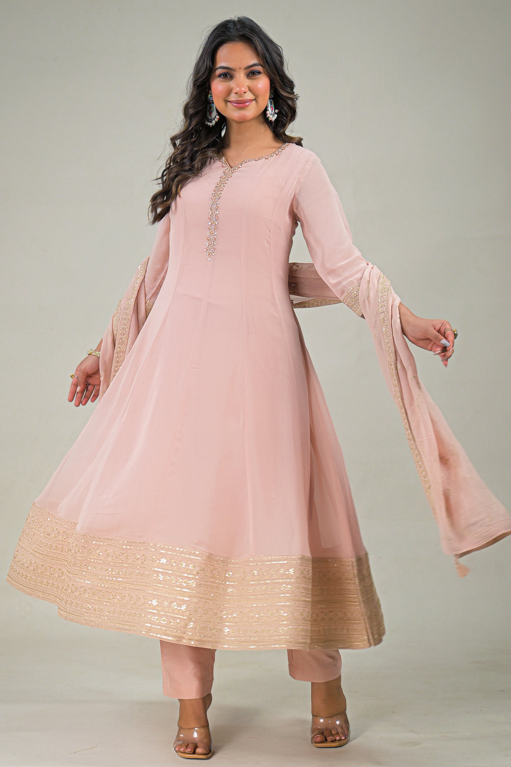 Soul Armor Embroidered Straight Kurta Set with Matching Dupatta