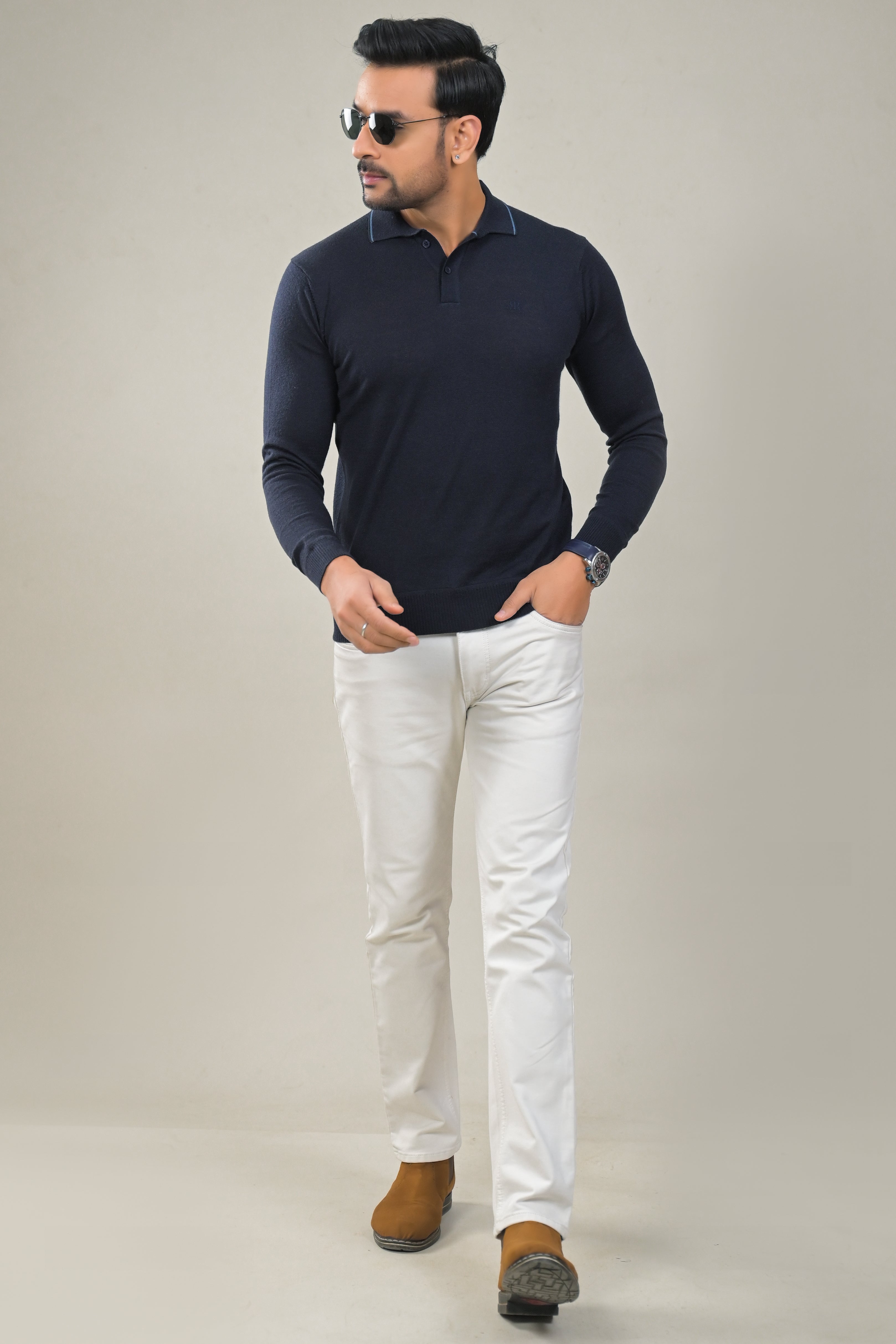 Raymond Mens Classic Textured Polo Neck Sweater