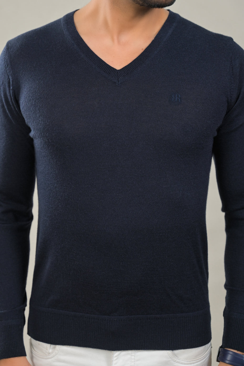 Raymond Solid V-Neck Knit Pullover Sweater