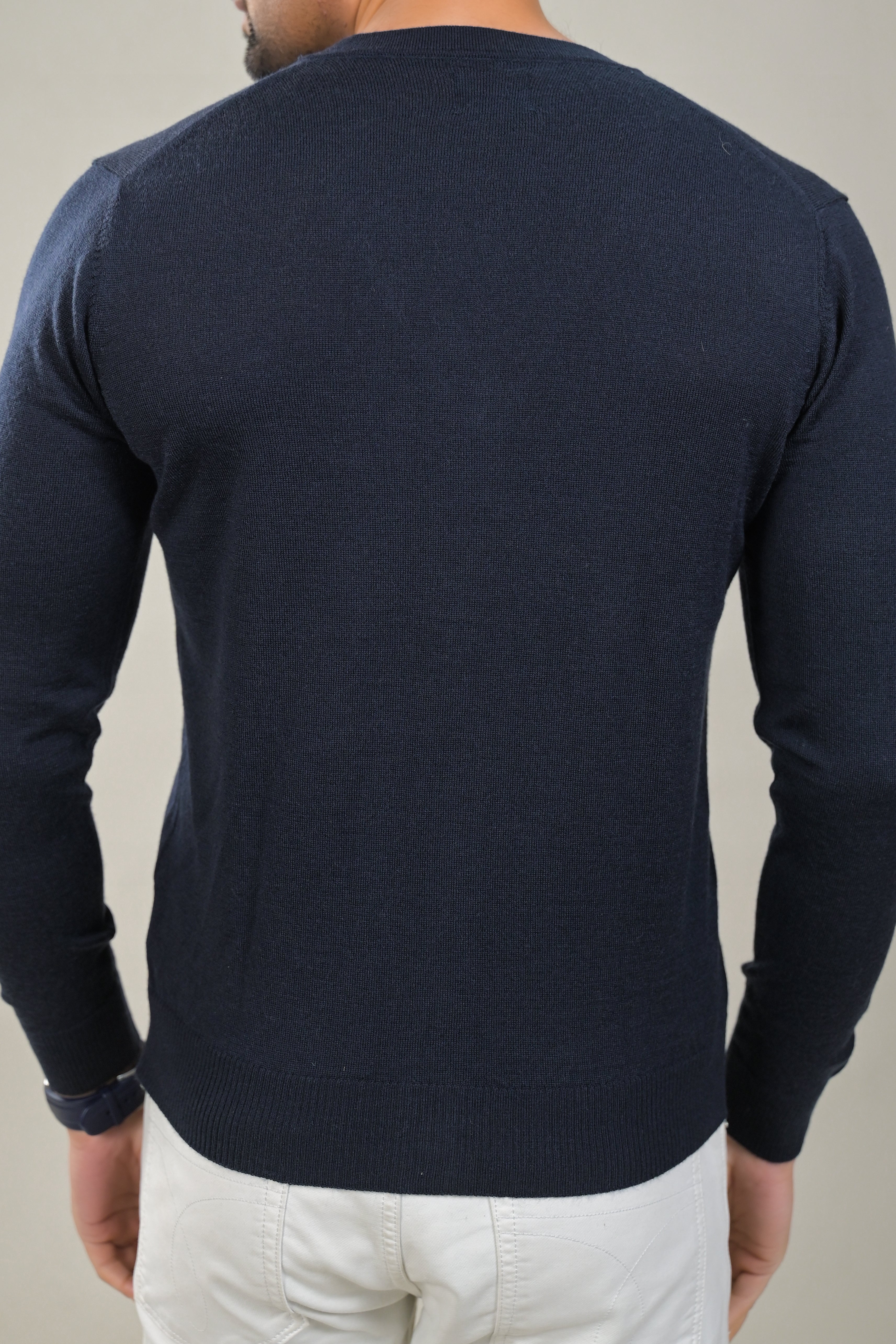 Raymond Solid V-Neck Buttoned Knit Cardigan Sweater
