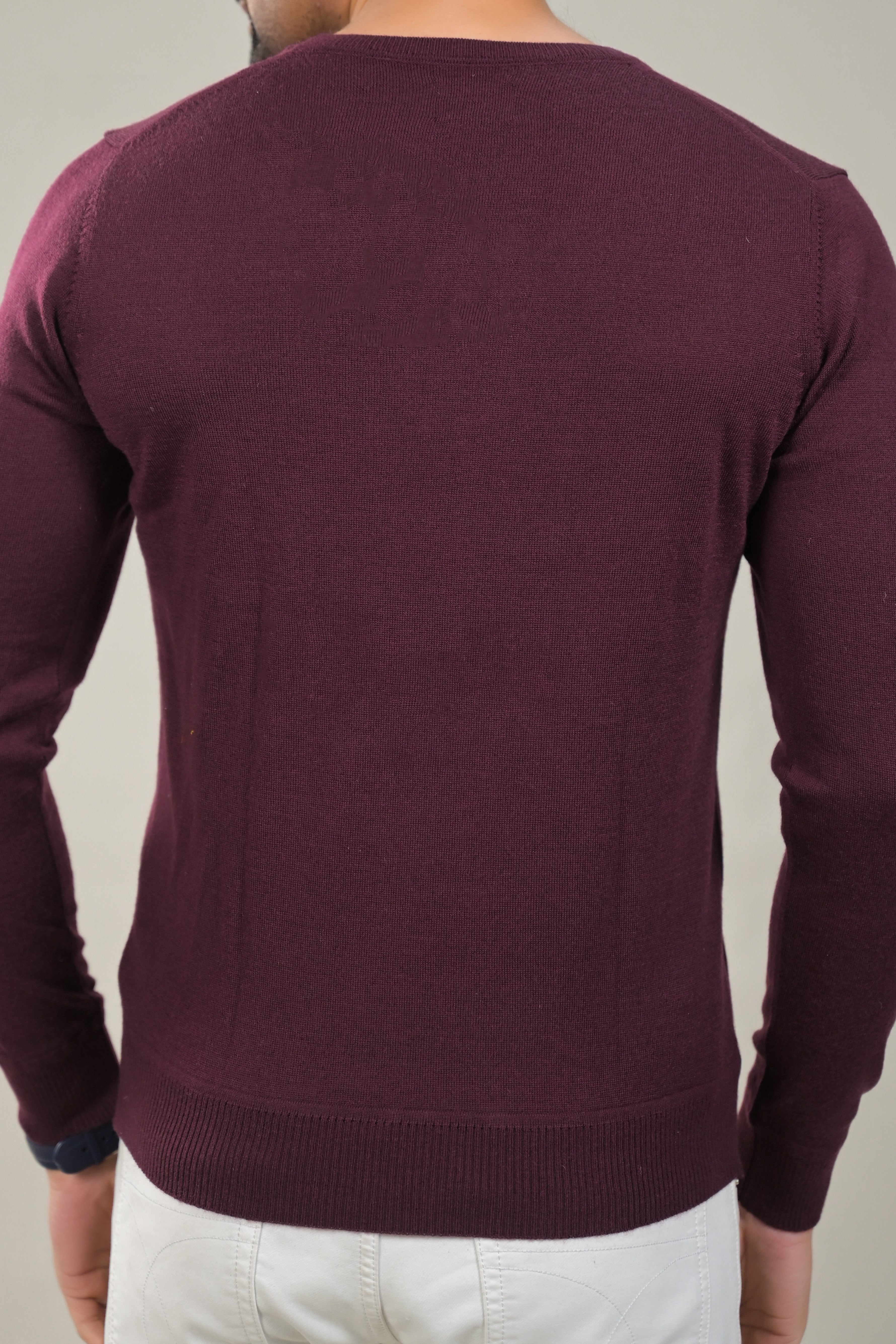 Raymond Solid V-Neck Knit Pullover Sweater