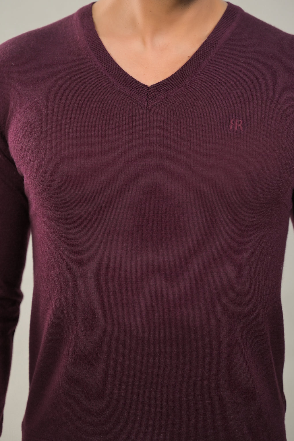 Raymond Solid V-Neck Knit Pullover Sweater