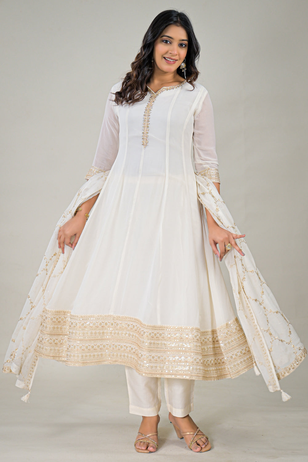 Soul Armor Premium Off-White Embroidered Kurta Set