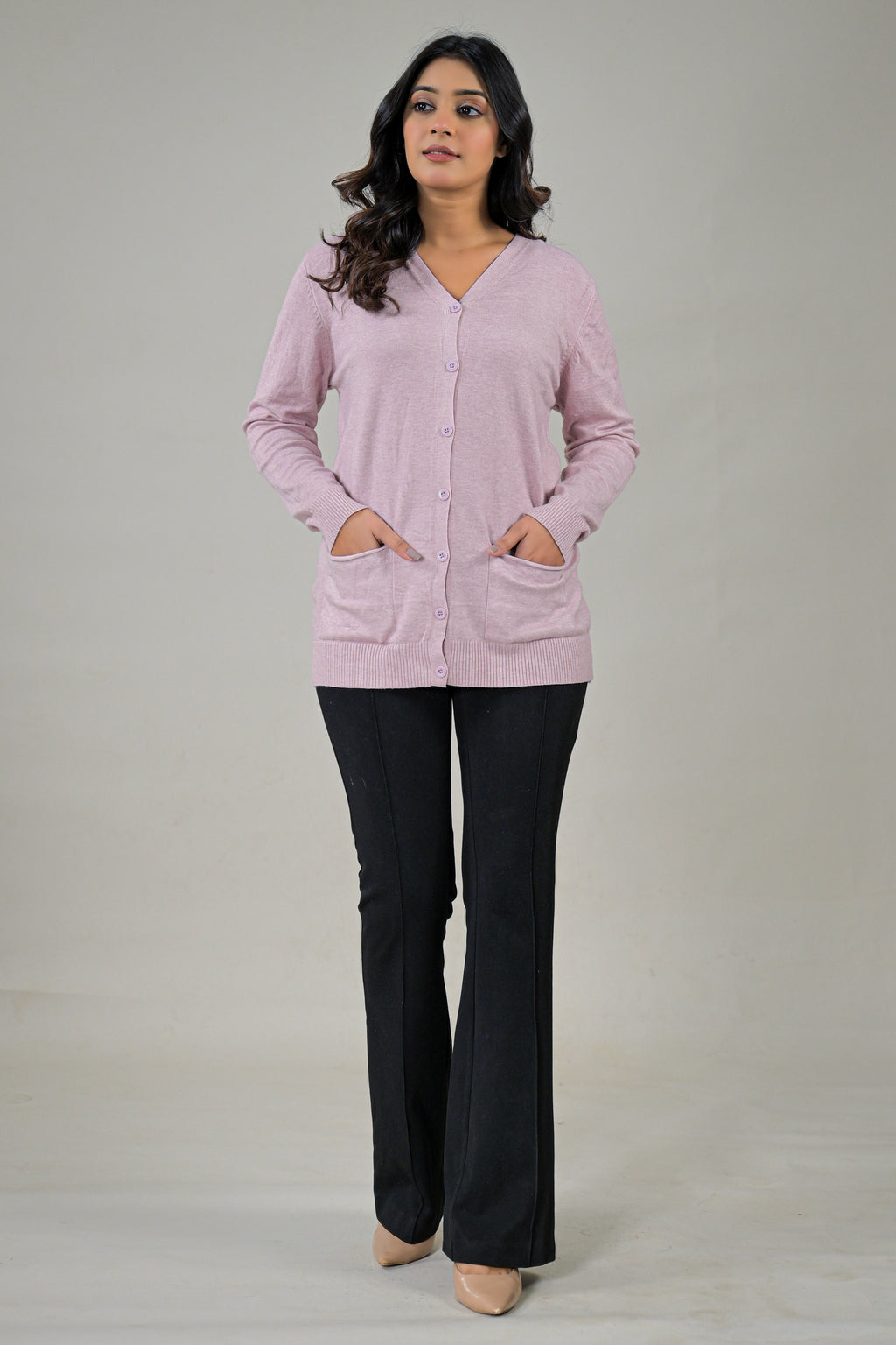 Soul Armor Solid Full Sleeve Button Cardigan Sweater