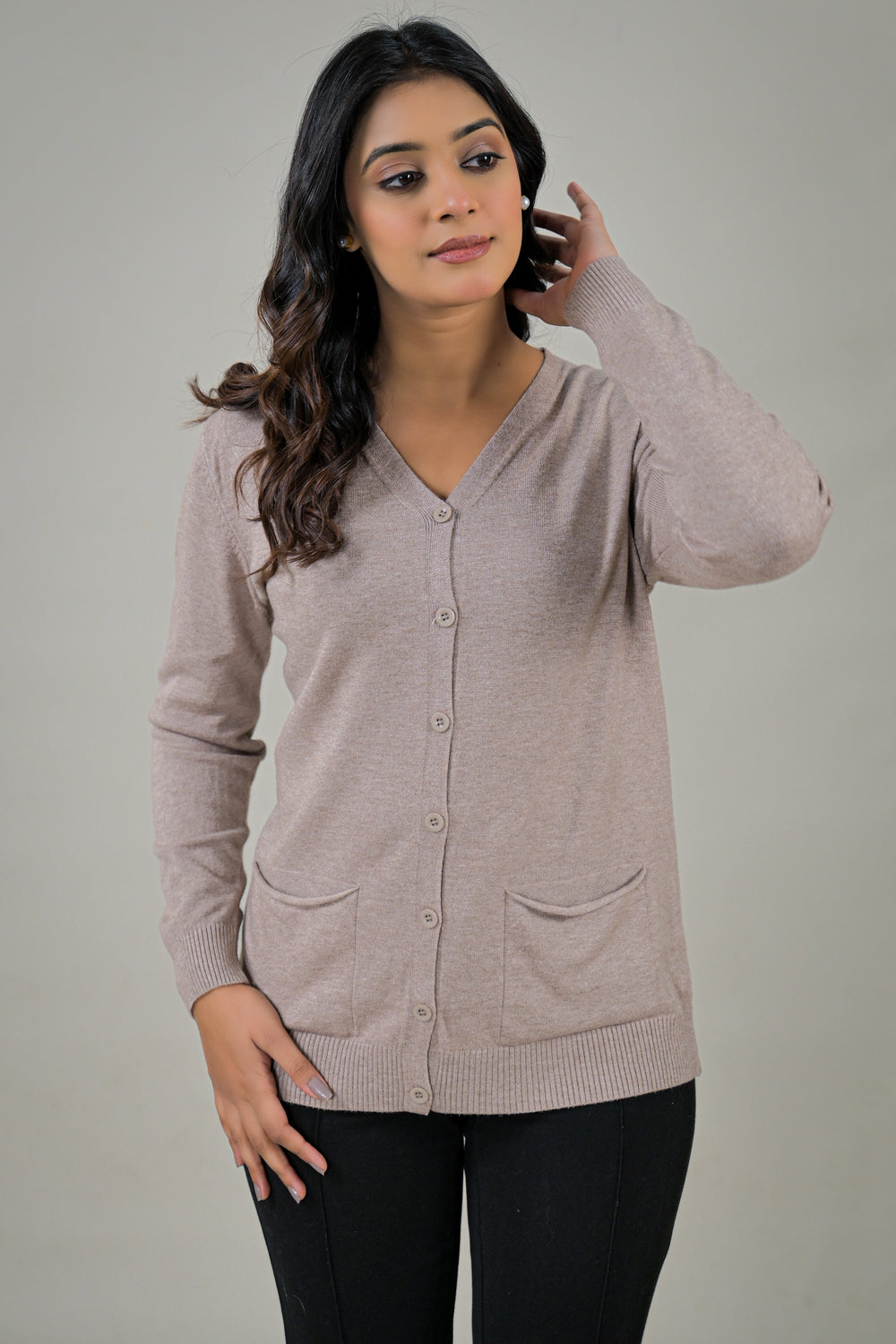 Soul Armor Solid Full Sleeve Button Cardigan Sweater