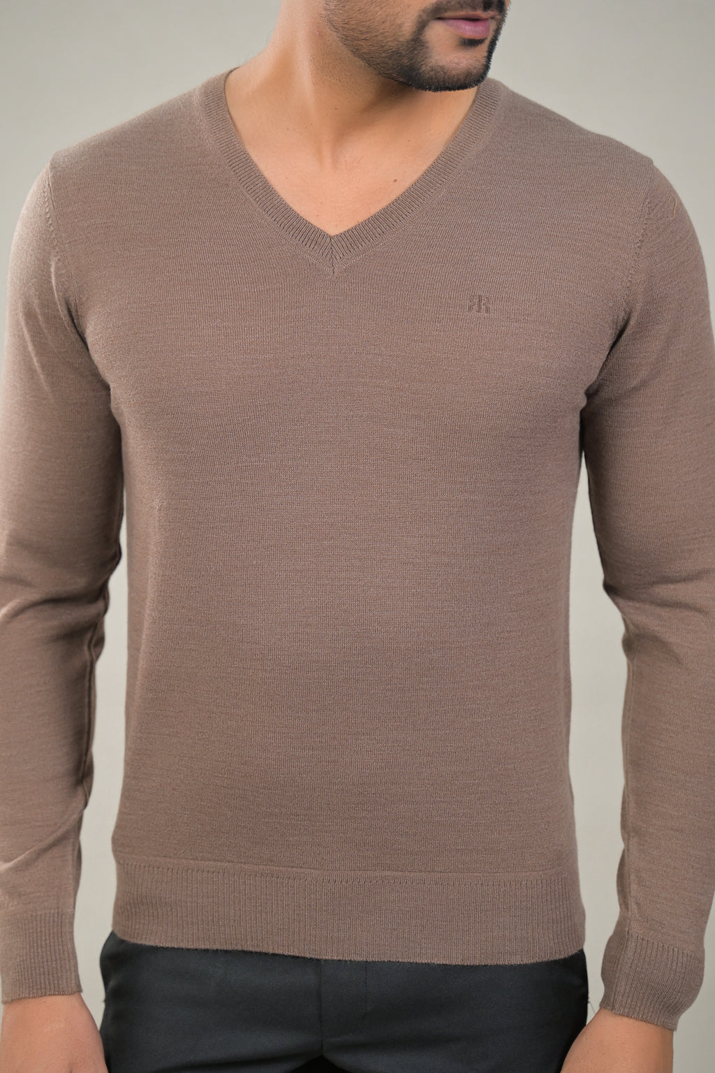 Raymond Solid V-Neck Knit Pullover Sweater