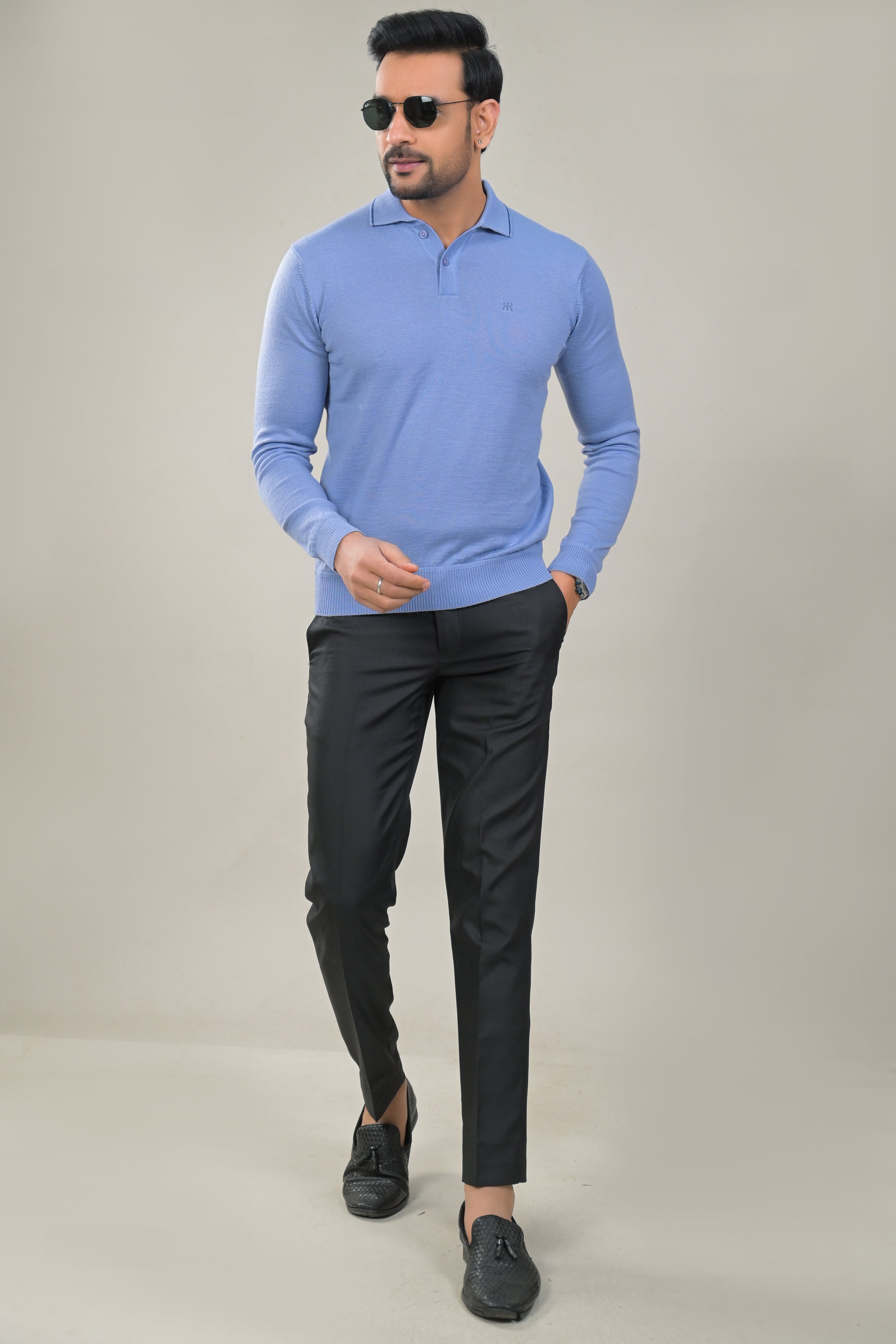 Raymond Mens Classic Textured Polo Neck Sweater