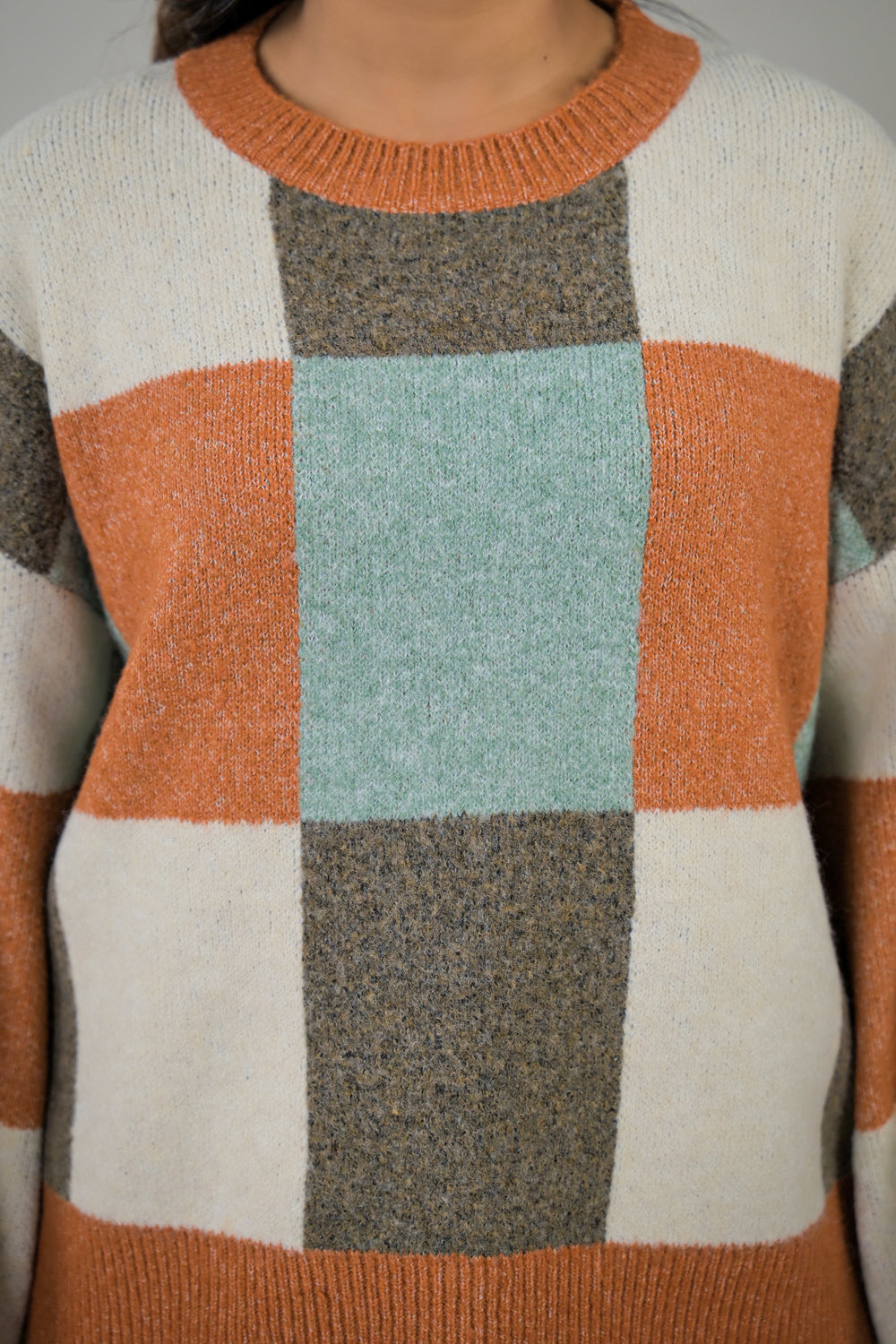 Soul Armor Casual Knit Patchwork Winter Wear Sweater