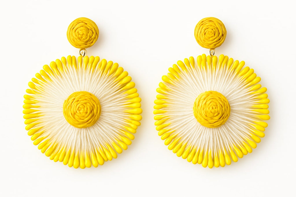 Yellow Sunburst Earrings