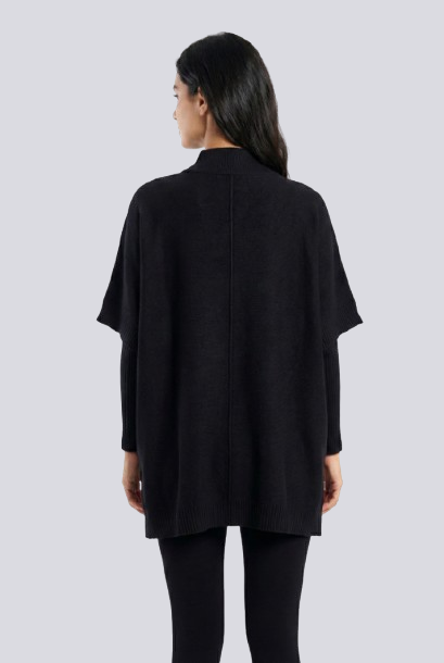 Elevate Women’s Diamond Pattern Knit Poncho Top