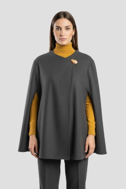 Soul Armor Women’s Solid Cape Style Winter Poncho Top