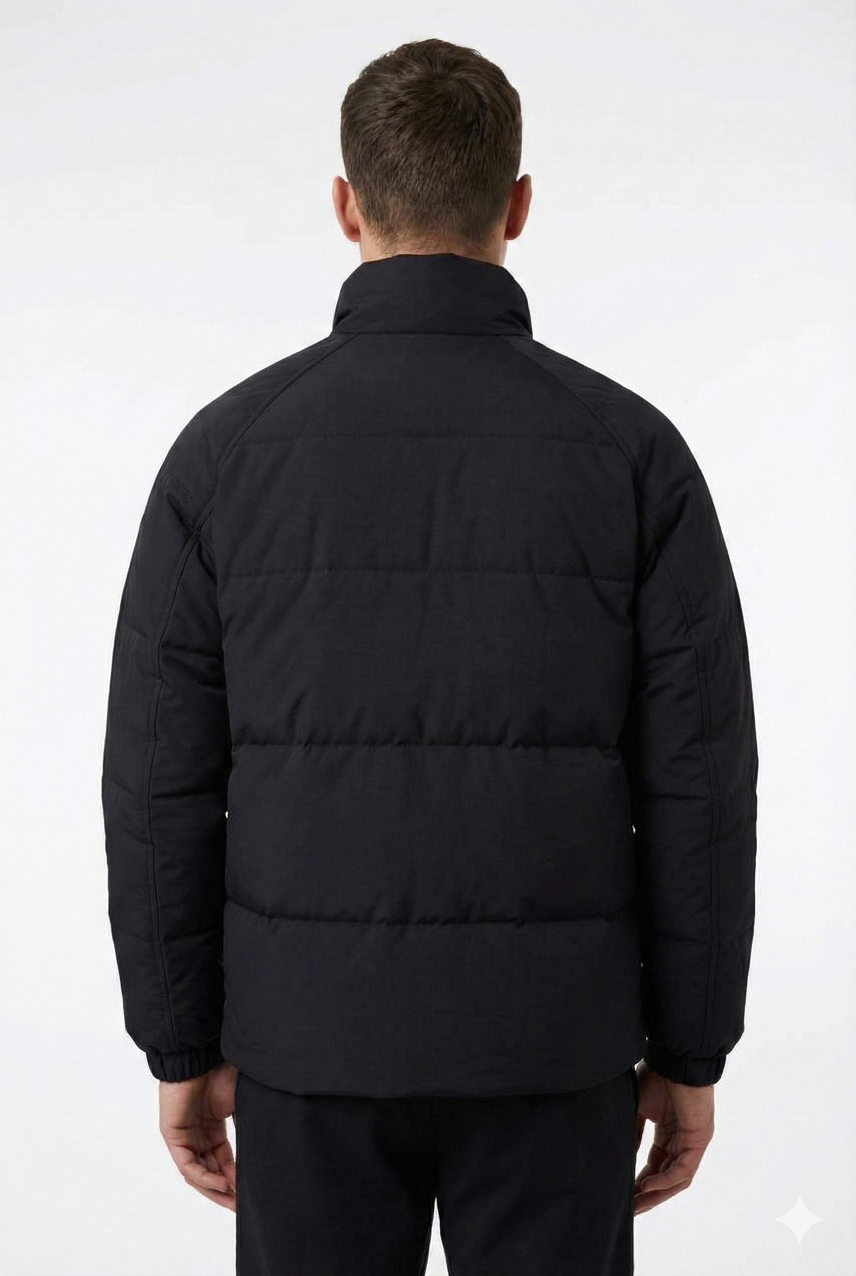 Soul Armor Men’s Solid High-Neck Full Zip Jacket with Front Button Placket