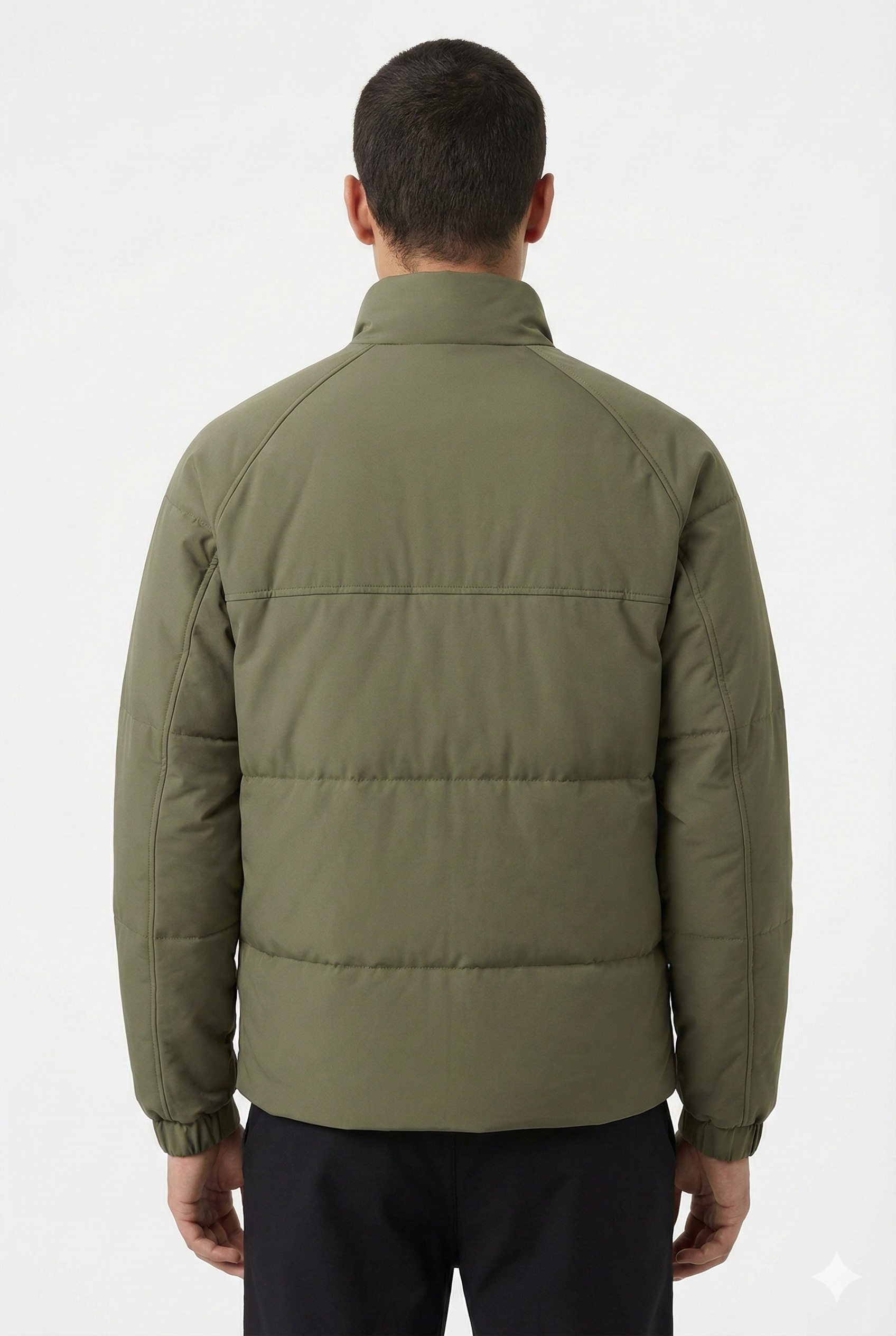 Soul Armor Men’s Solid High-Neck Full Zip Jacket with Front Button Placket