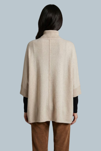 Elevate Women’s Diamond Pattern Knit Poncho Top