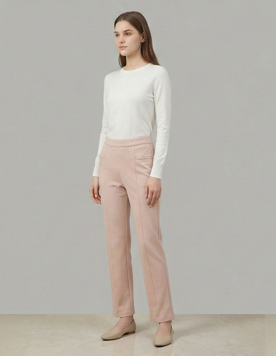 Soul Armor Ladies Solid Elegant Straight Cut with Smart Pocket Styling Pant