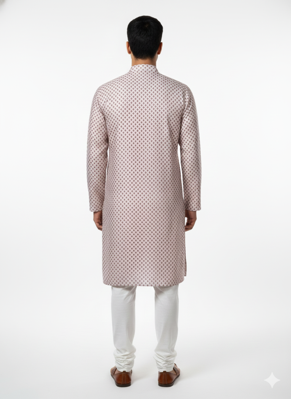 Soul Armor Mens Fine Geometric Ethnic Design Straight Fit Full Sleeve Kurta Set
