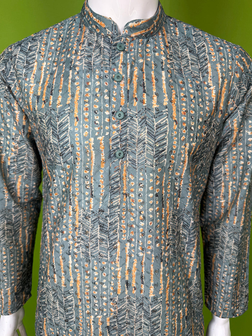 Soul Armor Mens Vertical Texture Inspired Ethnic Design Kurta Set