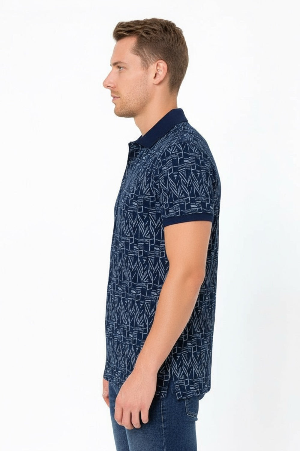 Parx  Half Sleeve  Abstract Print Polo T-shirt