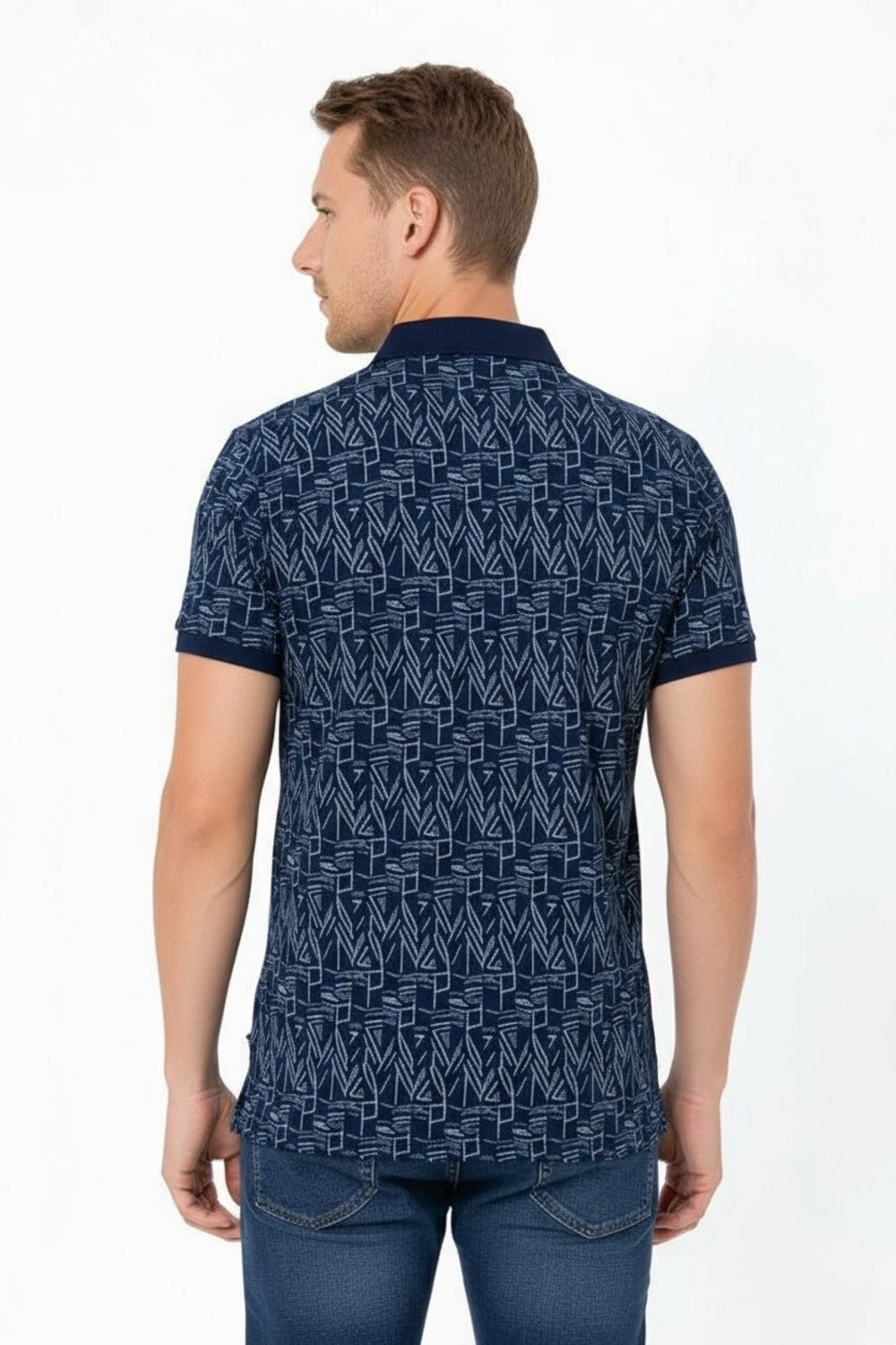 Parx  Half Sleeve  Abstract Print Polo T-shirt