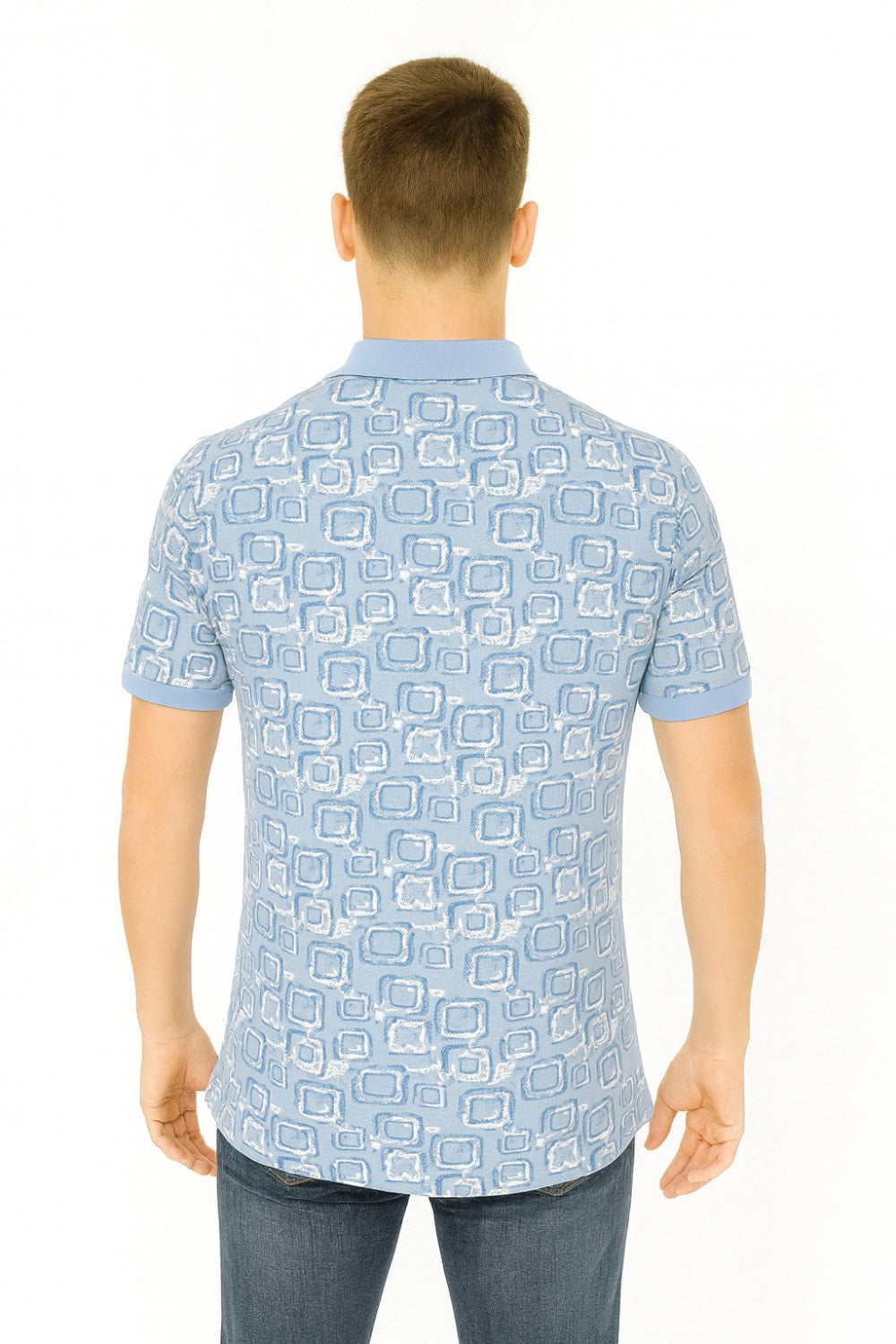 Parx Half Sleeve Geometric Print Polo T-shirt